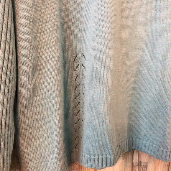 NWOT Light gauge sweater.  Pretty blue. - Picture 2 of 3